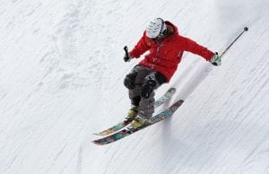 Alpine skiing in the risk zone